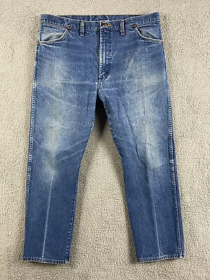 VINTAGE Wrangler Jeans Mens Size 40x30 13MWZ Straight Regular Blue Western USA • $16.05