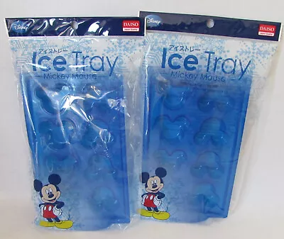 Disney Daiso Blue Ice Cube Tray Mickey Mouse Chocolate Candy Mold Set Of 2 • $16