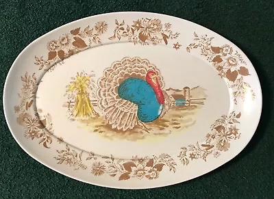 Huge Vintage Mcm Thanksgiving Turkey Platter Alexander Barna Apollo Ware Melmac • $15.99