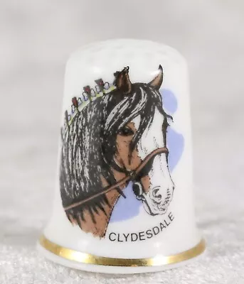 £0.99 • Buy National Shire Horse Centre Clydesdale Heavy Horse China Thimble