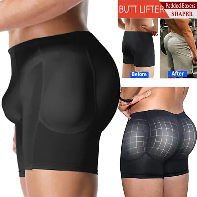 Mens Buttocks Shaper Padded Enhancer Underwear Butt Lifter Boxer Briefs Panties • $15.79