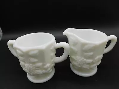 Vintage Westmoreland Milk Glass Sugar Creamer Grapevine Pattern • $10