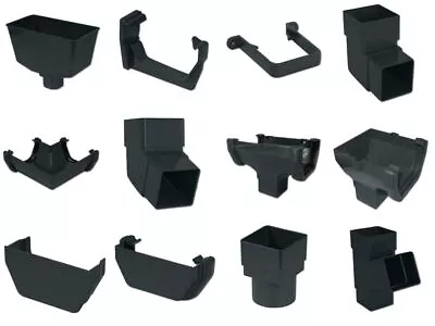 Floplast Gutter - Pipe & Fittings Anthracite Grey Square • £12.50