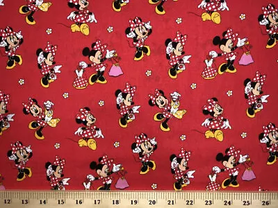 $21.99 • Buy Curtain Valance Handmade From Minnie Mouse Dress Shopping Red Fabric