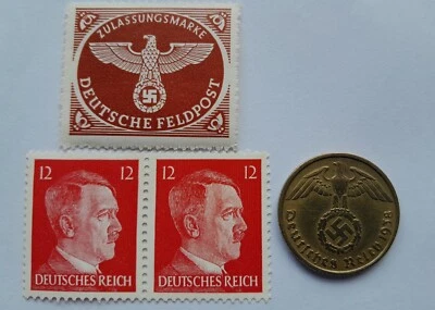 Third Reich World War 2 Coin And Stamp Set German Third Reich Memorabilia  • £6.99