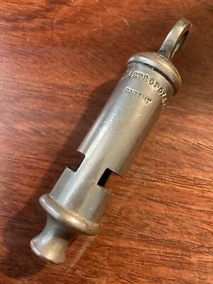 £38 • Buy Antique 1908 Patent 'The Metropolitan' J. Hudson & Co. Infantry Whistle