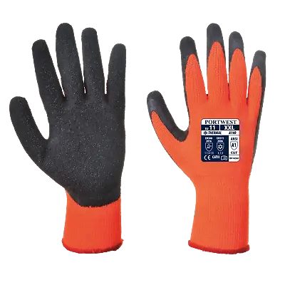 Hi Vis Thermal Gloves Work Gardening Winter Cold Store Grip Latex Freezer Gloves • £13.28