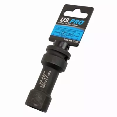 17mm Impact Socket For Unistrut Channels Length 1/2  Drive 72mm  By US PRO TOOLS • £12.95