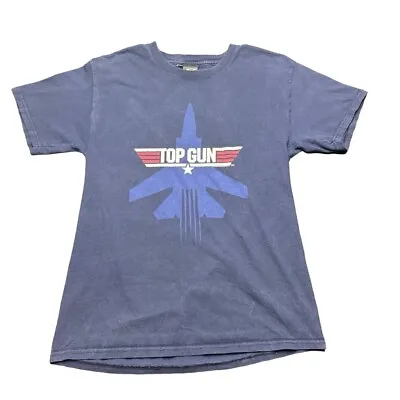 Top Gun Vintage Navy Blue T Shirt Mens S 2004 Tom Cruise Maverick Anchorblue Tag • $9.50