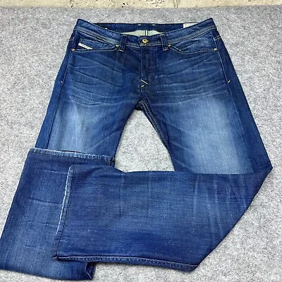 Diesel Jeans Mens Viker 32x32 Tag Regular Straight Distressed 34x29 Whiskering • $46.78