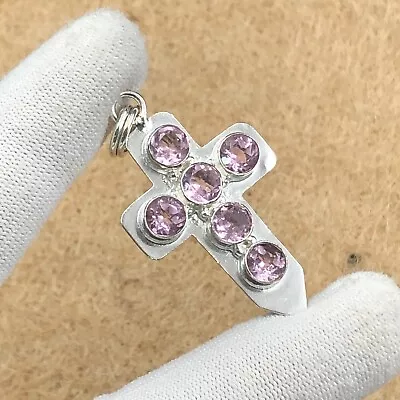 Morganite Gemstone 925 Sterling Silver Pendant Handmade Jewelry Pendant For Gift • $10.11