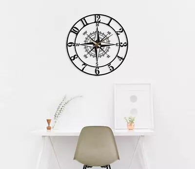 Pelorus Large Compass Wall Clock 35cm-50cm-70cm Nautical Farmhouse • £89.99