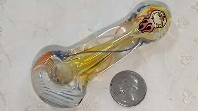 4  Chameleon Glass Hand Tobacco Pipe USA 3D Vapor Trail Spoon CG8 • $29.99