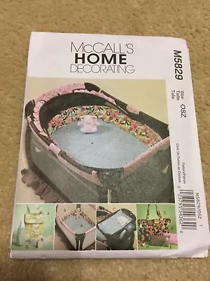 McCalls Home Decorating Sewing Pattern M5829 Baby Items  • $5