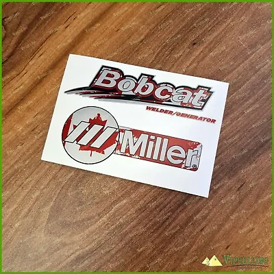 Patriotic CANADA Flag Miller Welder Generator Bobcat Silver Decals Stickers Kit • $25.70
