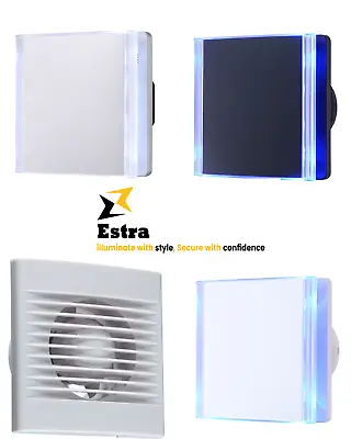 ESTRA 100mm/4   Bathroom Extractor Fan With Blue LED And Timer • £15