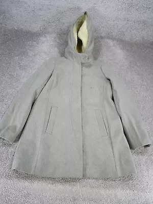 J.Crew Trench Coat Womens 0 Swingy Italian Wool Blend Hooded • $39.99