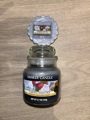 Yankee Candle Garden Sweet Pea Small Jar And Wax Tart New Rare Retired • £13