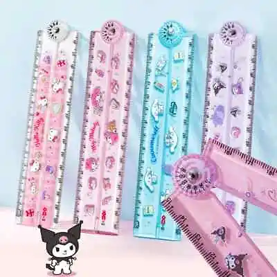 Sanrio Hello Kitty My Melody Cinnamoroll Kuromi 15-30cm Foldable Ruler • $7.95
