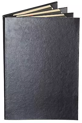 MENU COVERS BLACK CASEBOUND QUAD PANEL - 6-VIEW - 8.5  X 14  • $144.75
