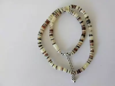 Surfer Necklace Real Seashell  Heishi Ethnic  Mermaid 19  Gift USA  Seller New • $13.99