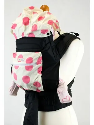 Pink Spots Mei Tai Baby Sling With Hood And Pocket • £24.99