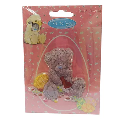  Teddy Easter Chocolate Egg 8cm X 8cm Stamps - Me To You Easter For Cards/crafts • £3.99