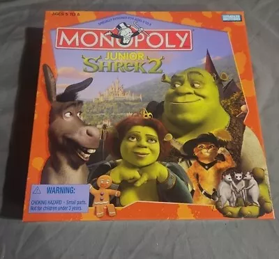 Vtg? Shrek 2 2004 Monopoly Junior Jr Board Game Parker Brothers NEW!! • $8