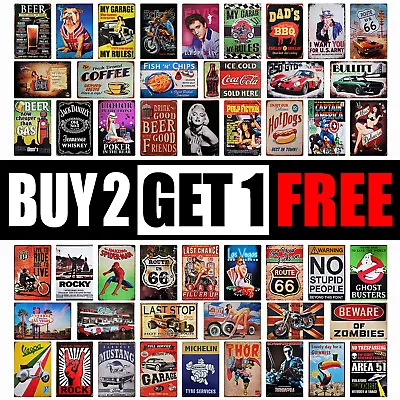 £35 • Buy Metal Plaque Tin Sign 20x30 Mega-Listing Retro Vintage Garage Bar Man Cave Décor