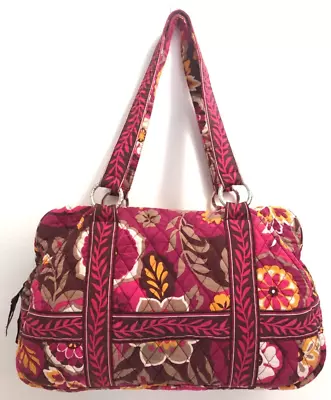 Unique Vera Bradley Carnaby Large Satchel Purse Shoulder Handbag VGUC • $7.99