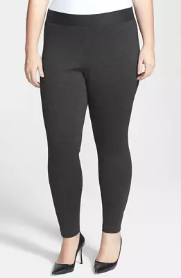 New Vince Camuto Womens 1X X 28 Charcoal Grey Heather Knit Stretch Ankle Legging • $27.99
