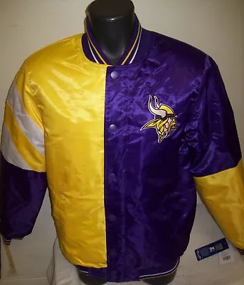 MINNESOTA VIKINGS NFL STARTER Snap Down 50/50 Jacket RARE 3X 4X 5X 6X • $119.99