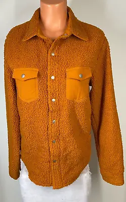 Goodfellow & Co. Men's Rust Sherpa Full Snap Lightweight Jacket Small NWT • $24.72