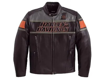 Harley Davidson Men's Leather Jacket Motorcycle Vintage Biker Black Jacket • $99.40