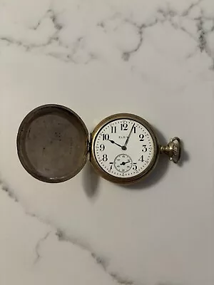 Antique Elgin Grade 290 Ruby Jewel 7j 16s Hunting Case Pocket Watch 1917 • $20