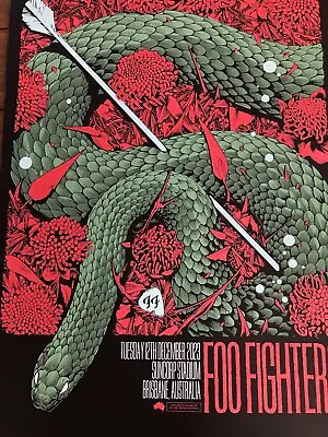 Foo Fighters Poster Brisbane 2023 Tour • $250