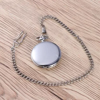 Men Pocket Watch Digital Pocket Watch Pocket Watches Stainless Steel • £9.26