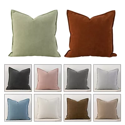 45cm Herringbone Chenille Cushion Pillow Cover Sofa Throw Home Decor Pillow Case • £13.19