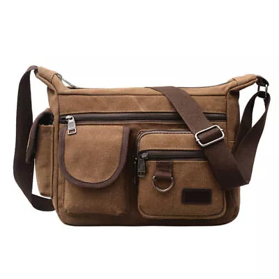 Men Retro Canvas Cross Body Bag Backpack Messenger Shoulder Book Bags Satchel WW • $17.99