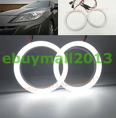 Cotton WH Halo Ring For Mazda 3 Projector 2010-13 Xenon Headlight Angel Eyes DRL • $35.01