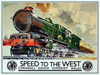 Cornnwall & Devon By Train Retro Metal Sign Vintage Style Plaque Man CaveRail • £0.99