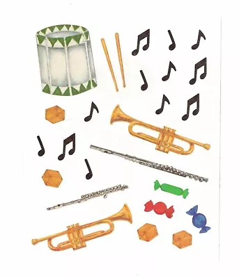 New Sheet Creative Memories Music Band Trumpet Drum Note Scrapbook Stickers 2001 • $3.25
