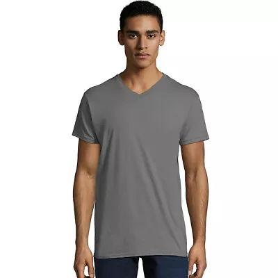 $7.75 • Buy New Men's Hanes Nano Premium Soft & Comfortable Smoke Gray V-Neck T-Shirt XL