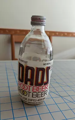 Vintage Dads Root Beer Original Draft 1 Pint Glass Bottle Styrofoam Cover Pop • $7.99