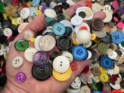 100 New Buttons Assorted Mixed Color And Sizes Bulk Mixed Button Lot MX1 • $7.99