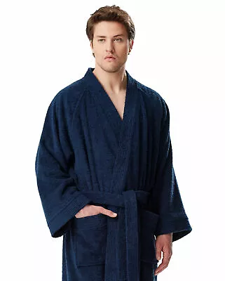 Arus Mens 100% Turkish Cotton Terry Kimono Bathrobe Made In Turkey • $42.99