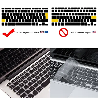 Black Or Clear Skin Keyboard Cover Case For Apple MacBook Air Pro 11/13/14/15/16 • £3.94