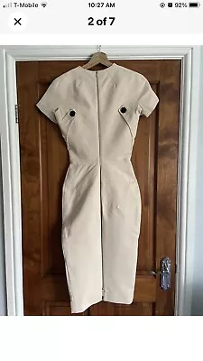 $1350 Nwt Victoria Beckham High Quality Material Light Nude Dress Size Uk 8 Us 2 • $319