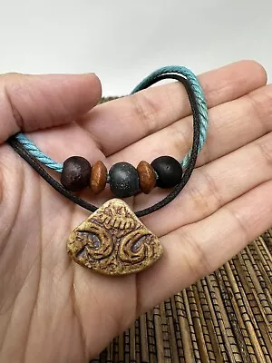 Handmade Multilayered Maori Fish Hook Engraved Pendant Necklace Hei Matau • $19.95