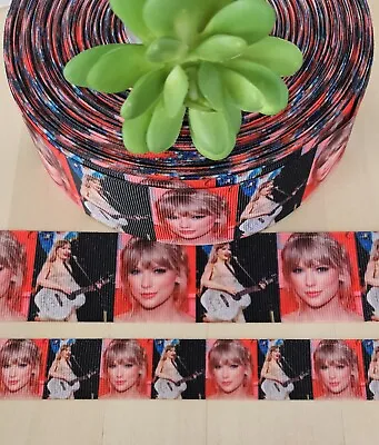 7/8 & 1.5  (1 YD) Taylor Swift Grosgrain Ribbon Pop Star Hair Bow Swifty Ribbon  • $1.25